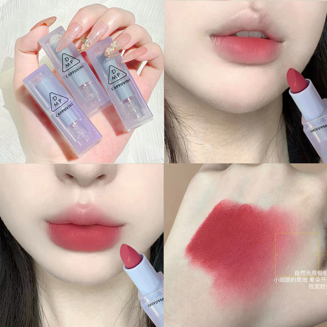 Capo Vini High Appearance Level Transparent Navy Blue Tube Lipstick Matte Matte Velvet Student Fair Natural Look [Special Offer] undefined