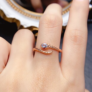 New natural aquamarine ring S925 silver inlaid main stone 3*4mm Joker net red explosions women's jewelry wholesale