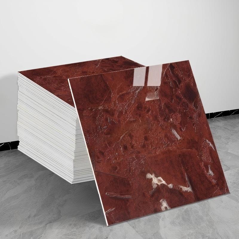 Autoadhesivo impermeable imitación de azulejos de pared de aluminio placa de plástico renovación decoración de cocina de mármol pegatinas de pared de baño