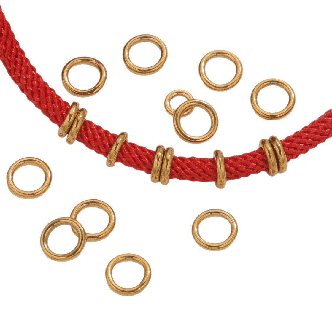 Anillo cerrado de oro multi-especificación acero titanio color DIY pulsera de acero inoxidable collar conector anillo accesorios joyería al por mayor