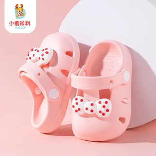 儿童卡通可爱洞洞鞋夏款批发宝宝女童蝴蝶结凉拖鞋透气耐磨凉鞋夏
