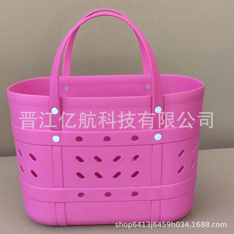 Cross-Border New Eva Beach Bag Oval Hole Bag Bogg Women's Handbag Shopping Bag Pet Bag