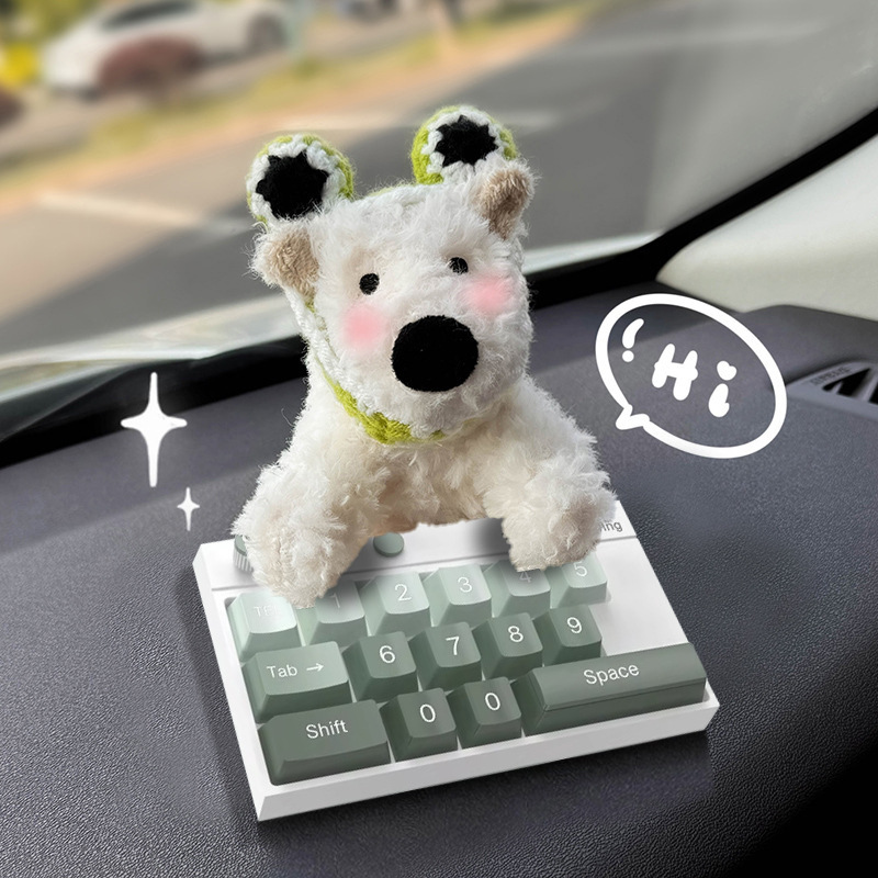 Tarjeta de estacionamiento temporal del automóvil lindo West Highland Puppy Keyboard Teléfono del automóvil Número de matrícula Decoración del automóvil Mover el automóvil