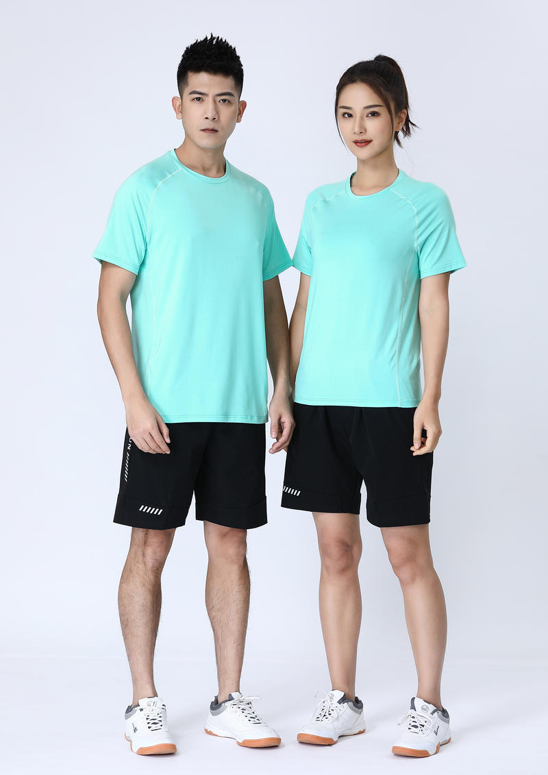 Nueva ropa de secado rápido camiseta de mangas cortas de verano elástico transpirable ropa deportiva de correr al aire libre seco rápido cuello redondo