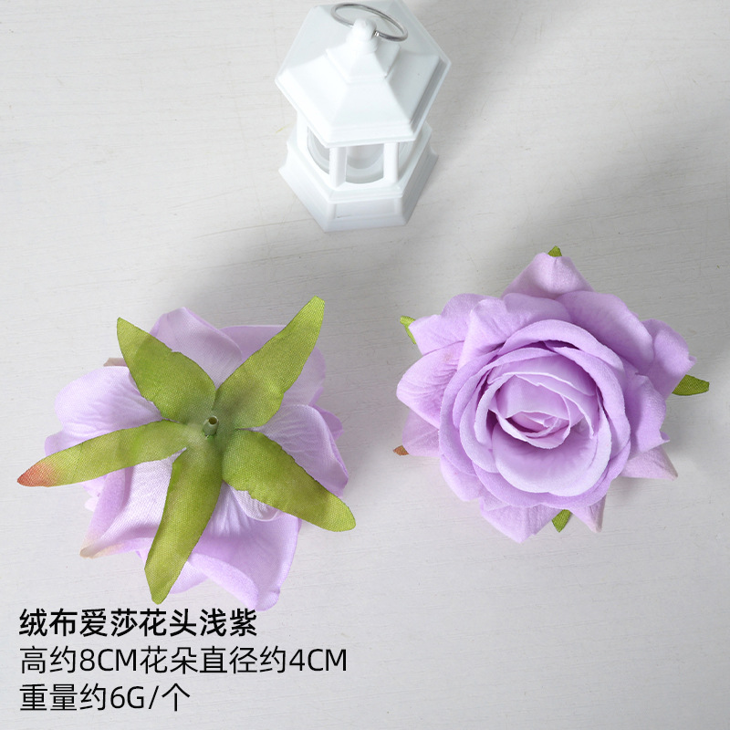 Simulación de flores falsas flores púrpura estilo Monet material DIY para la boda flor de broche flor flor flor flor de decoración diseño de guirnaldas