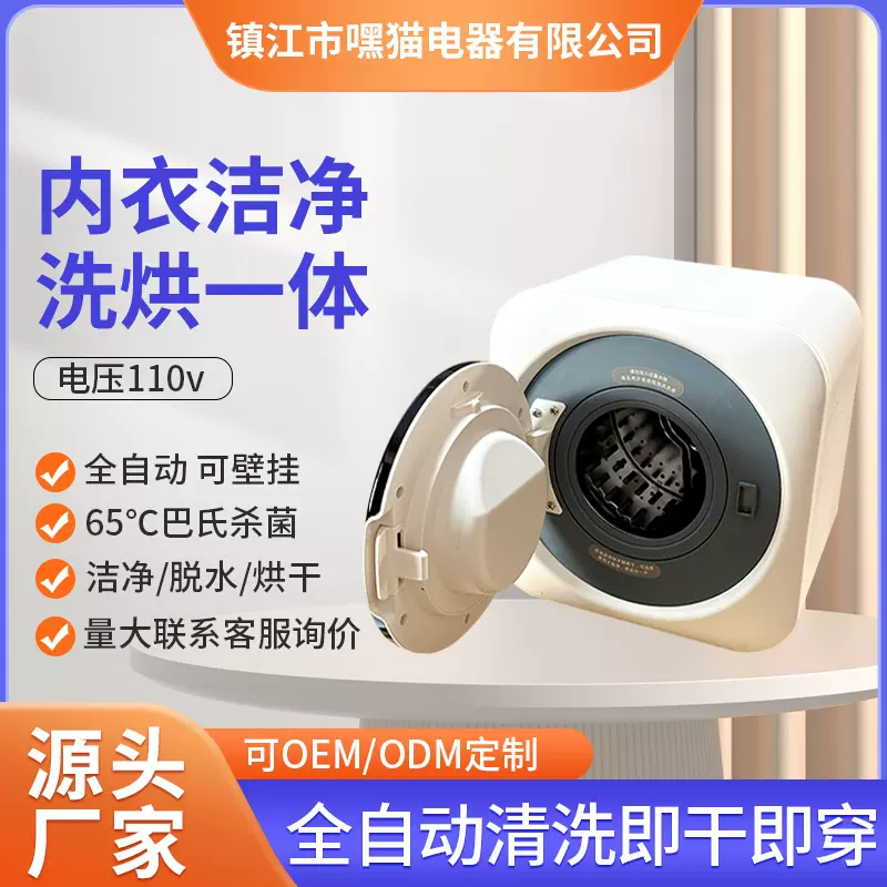 外贸美规欧规洗衣机家用壁挂式滚筒洗衣机宝宝迷你小型内衣内裤烘