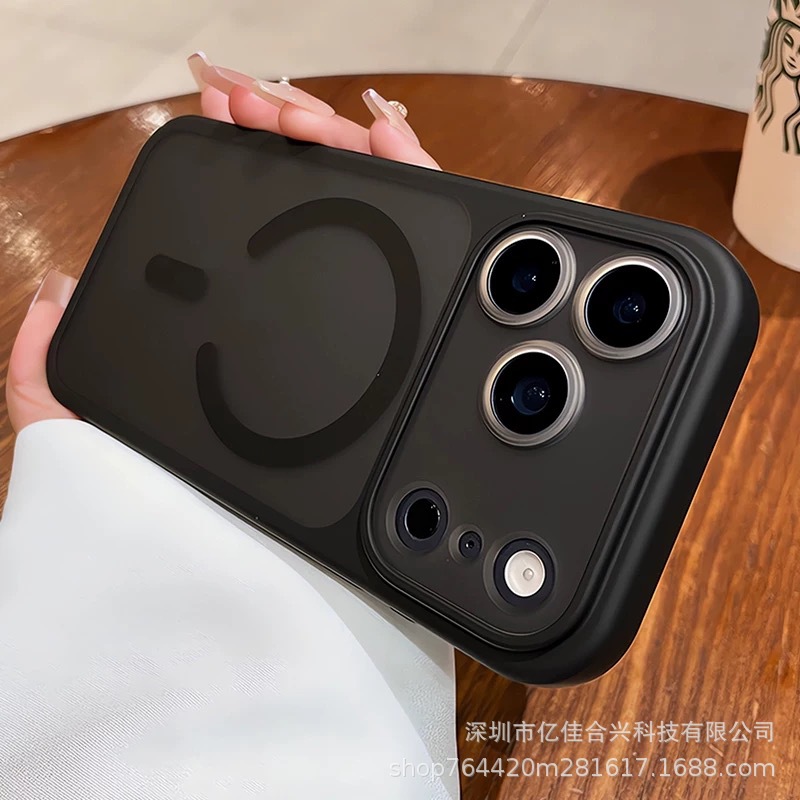 Lentes desmontables creativas para iPhone17promax succión de arena suave para teléfonos móviles de goma de manzana 14 anti-caída