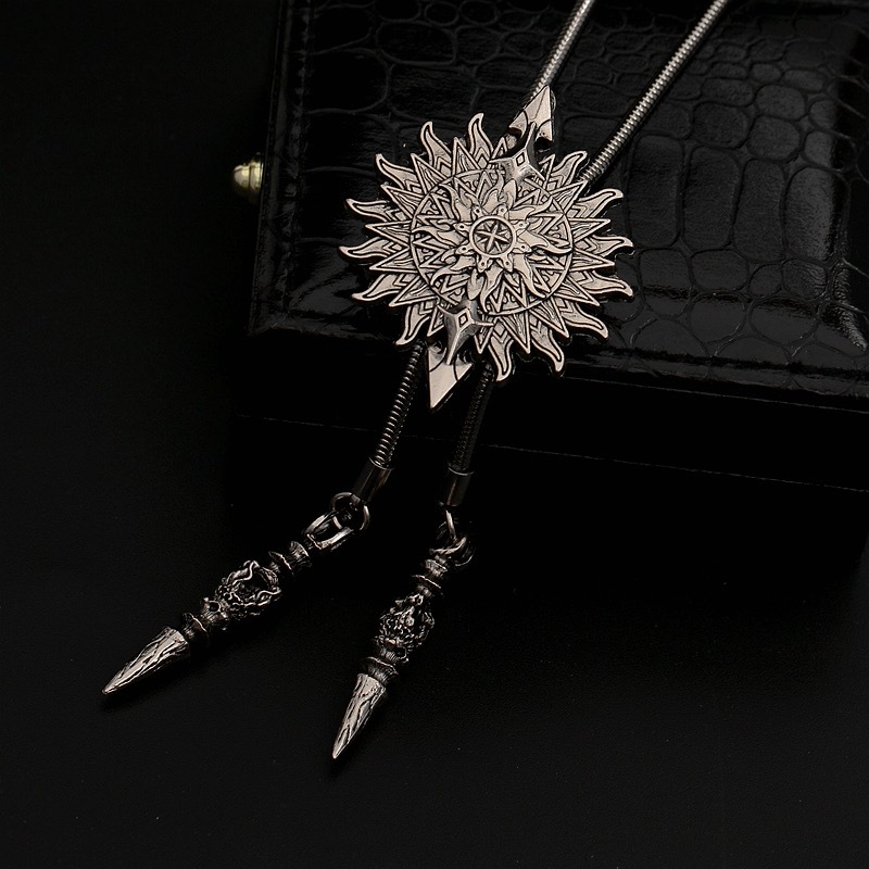 Fashion Metal Chain Polo Men Adjustable Necklace Collar Flower Personality New Shirt Bow Tie_voghion.com