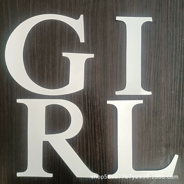 White GIRL letters
