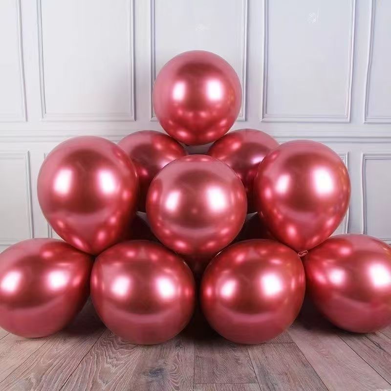 1.8 g de globo de color metálico al por mayor de 10 pulgadas para la fiesta de cumpleaños de la casa de bodas para niños con globo cromado brillante image 12