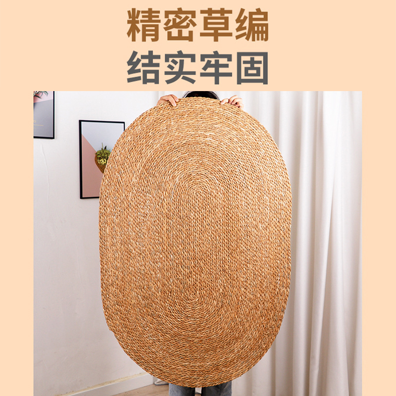 Fabricantes al por mayor paja aislante de calor posavasos tapete tapete de olla de arena tapete casero tapete casero tapete de aislamiento térmico tejido a mano creativo