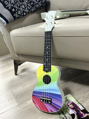 21-inch children's ukulele guitar with four colorful beginner toy musical instrument