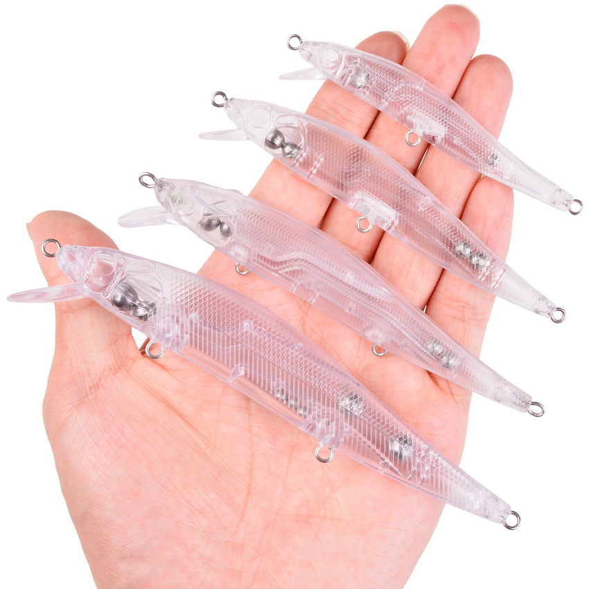 Buy quality 14cm 19.7g Luya Bait Blank Unpainted Transparent Colorable