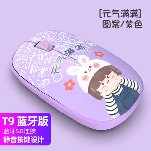Factory wholesale wireless mouse office mute national tide cartoon 2.4G Bluetooth laptop mouse gift