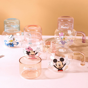 Disney Home High Borosilicate One-person Drink Glass Pot suit Cartoon High Color Value Cold Water Kettle Accompanying Gift Wholesale