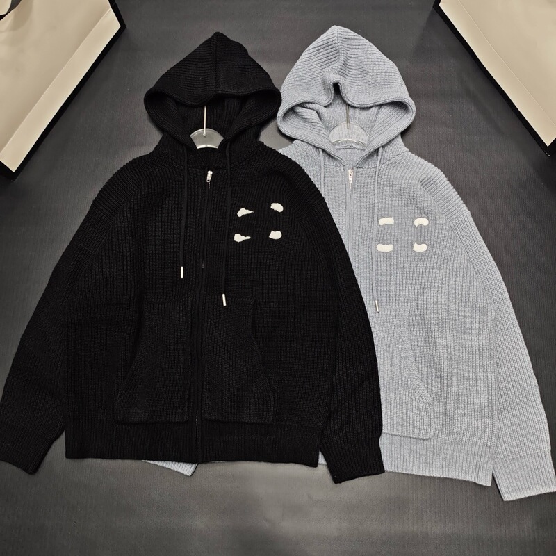 2026 High-End New Autumn and Winter Hooded Zippered Wool Blend Knit Cardigan Loose Slimming Sweater Top 2026 High-End New Autumn and Winter Hooded Zippered Wool Blend Knit Cardigan Loose Slimming Sweater Top