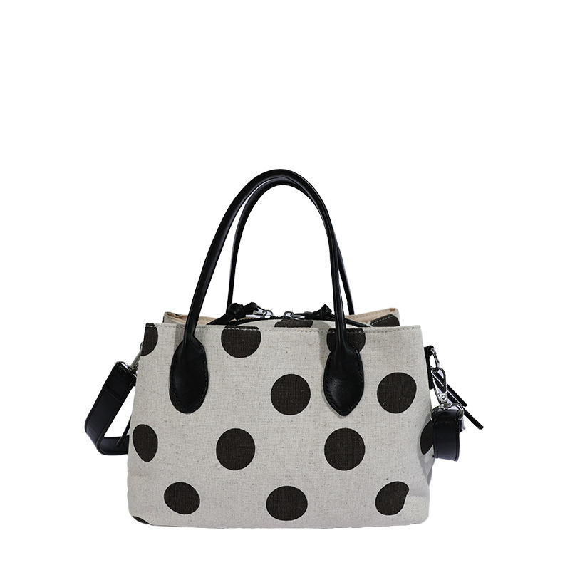 Bolsa de moda de lino de color contraste, nicho de diseño, bolso de hombro, bolso de tela de nylon extranjero diario image 6