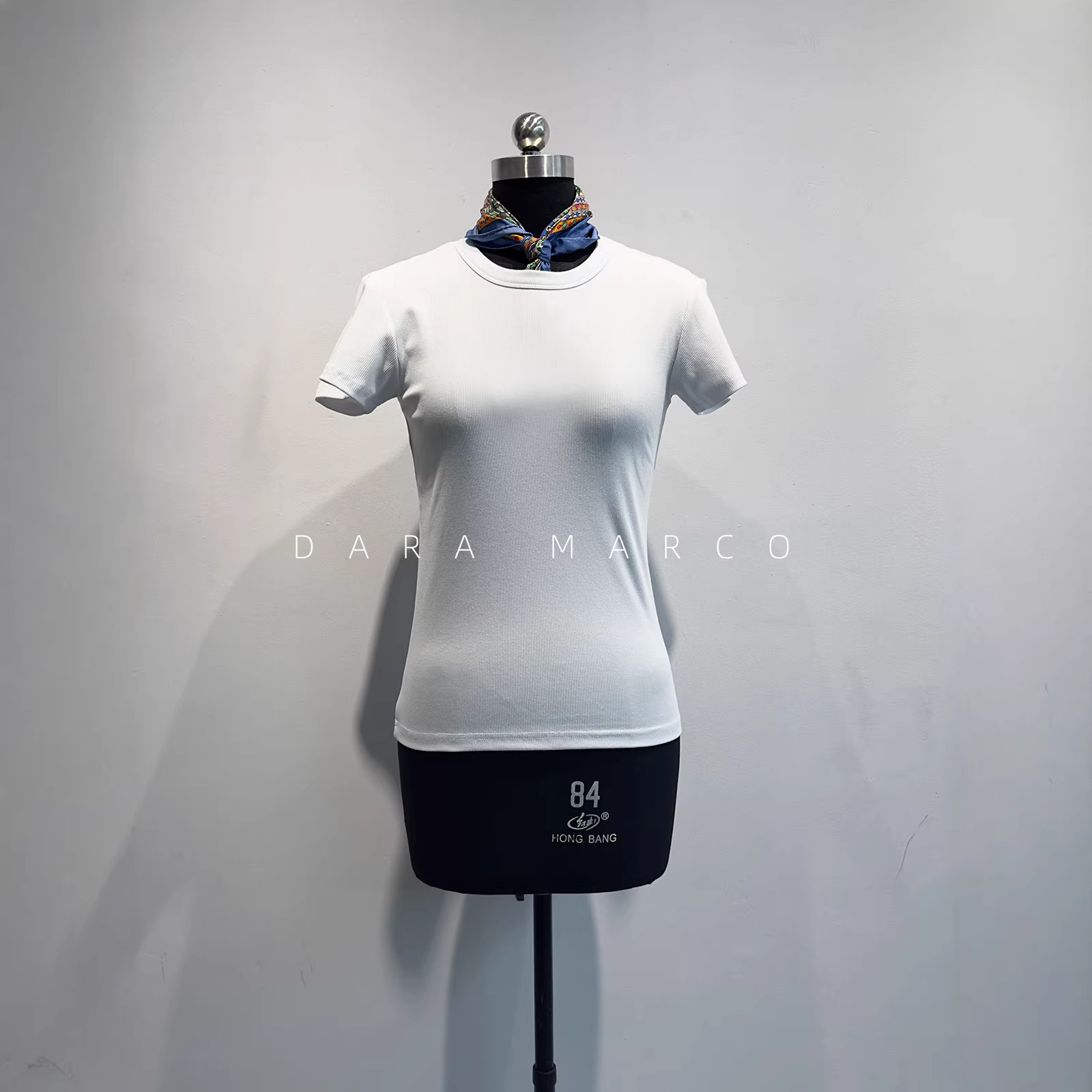 闭眼入基础款~MD精梳棉小圆领修身短袖弹力罗纹百搭纯色T恤女早春