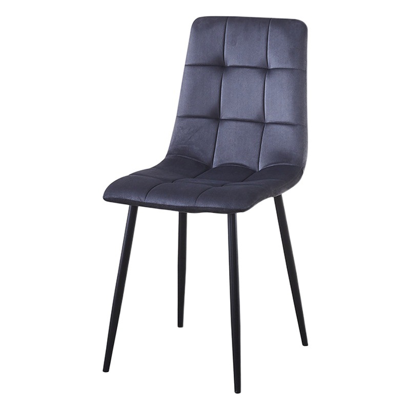 Silla de comedor para el hogar simple, taburete de bolsa suave de hierro forjado moderno, restaurante, silla de respaldo informal de lujo ligero, silla de escritorio
