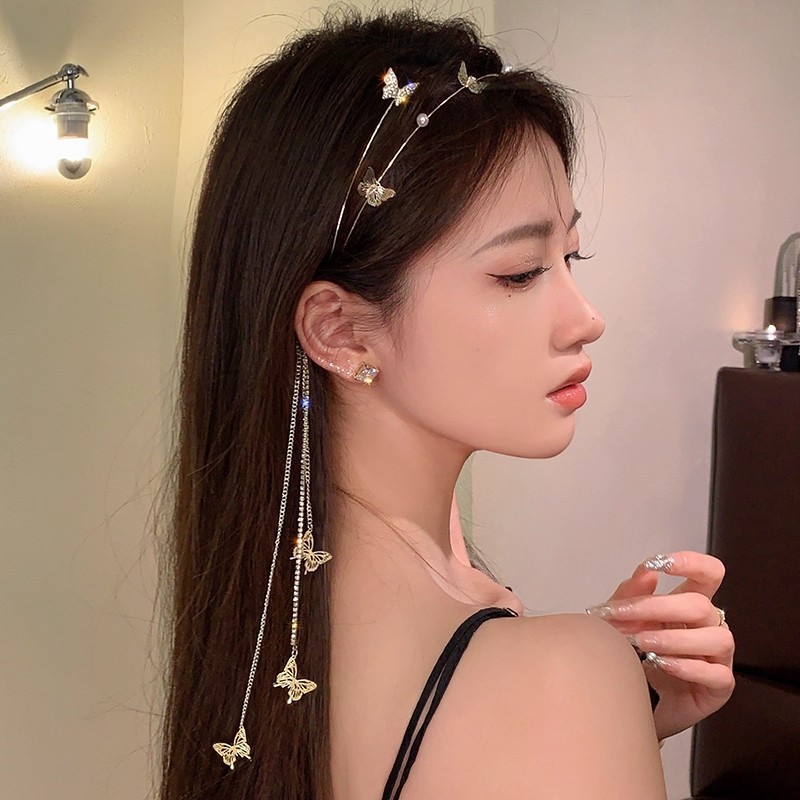 精灵仙子~发箍女2026新款高级感蝴蝶发夹卡森系仙美公主头箍头饰