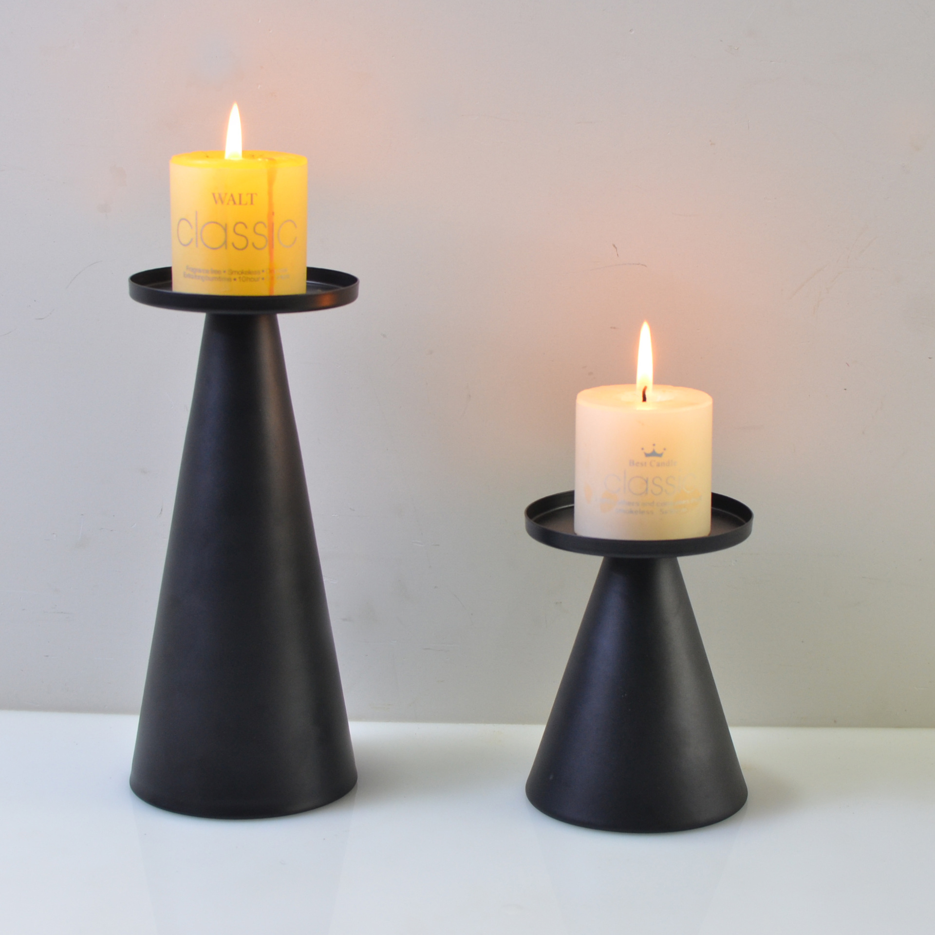 22 years new black iron candlestick creative tapered American festive atmosphere candlelight dinner candlestick candle holder