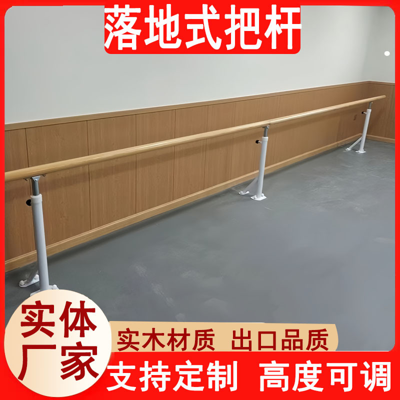 舞蹈把杆落地式固定式可升降舞蹈房教室专业压腿杆儿童成人练功杆