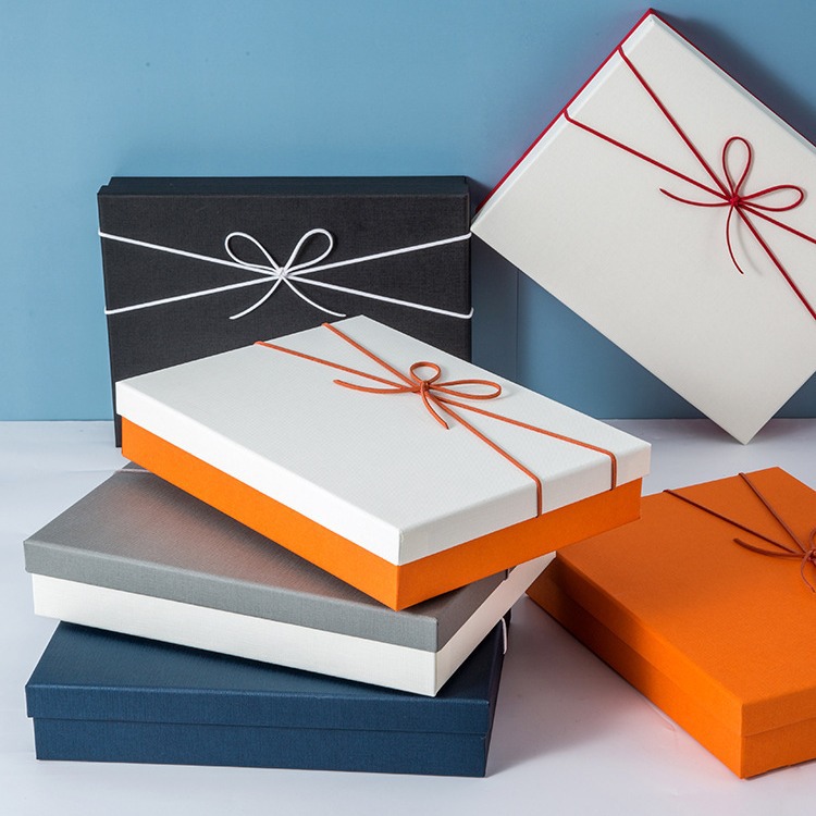 现货礼物盒子蓝色礼品盒包装盒商务礼盒空盒长方形天地盖盒子