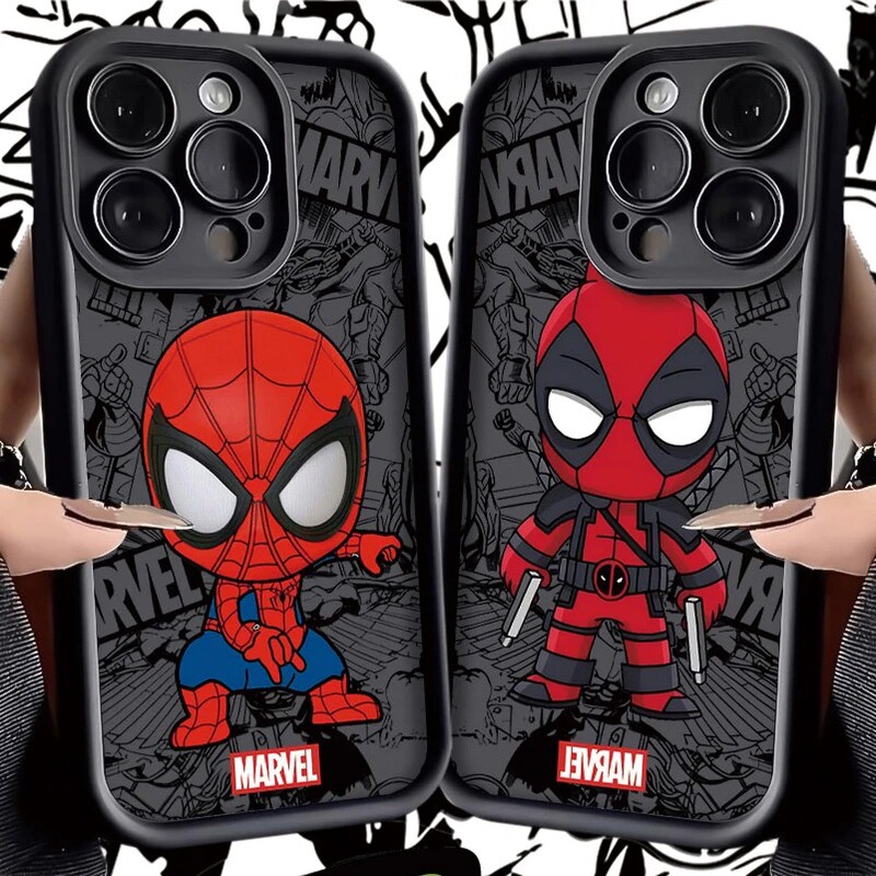 Cartoon Spider-Man iPhone 17 Phone Case 16 Pro Max Apple 15 Internet Celebrity 14 Marvel 13 Trendy Brand 12 Full Coverage