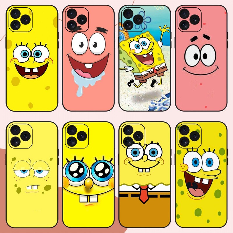For Apple phone case S-Sponge B- Bob cartoon phone case iPhone 14 15 8 11 12 1