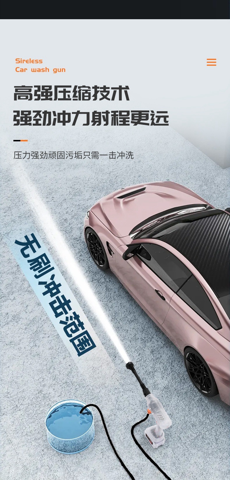 Customized Wireless Car Washing Machine, Portable High-Pressure Water Gun for Cars, High-Power Vehicle-Mounted Lithium Battery, Household Electric Car Washing
