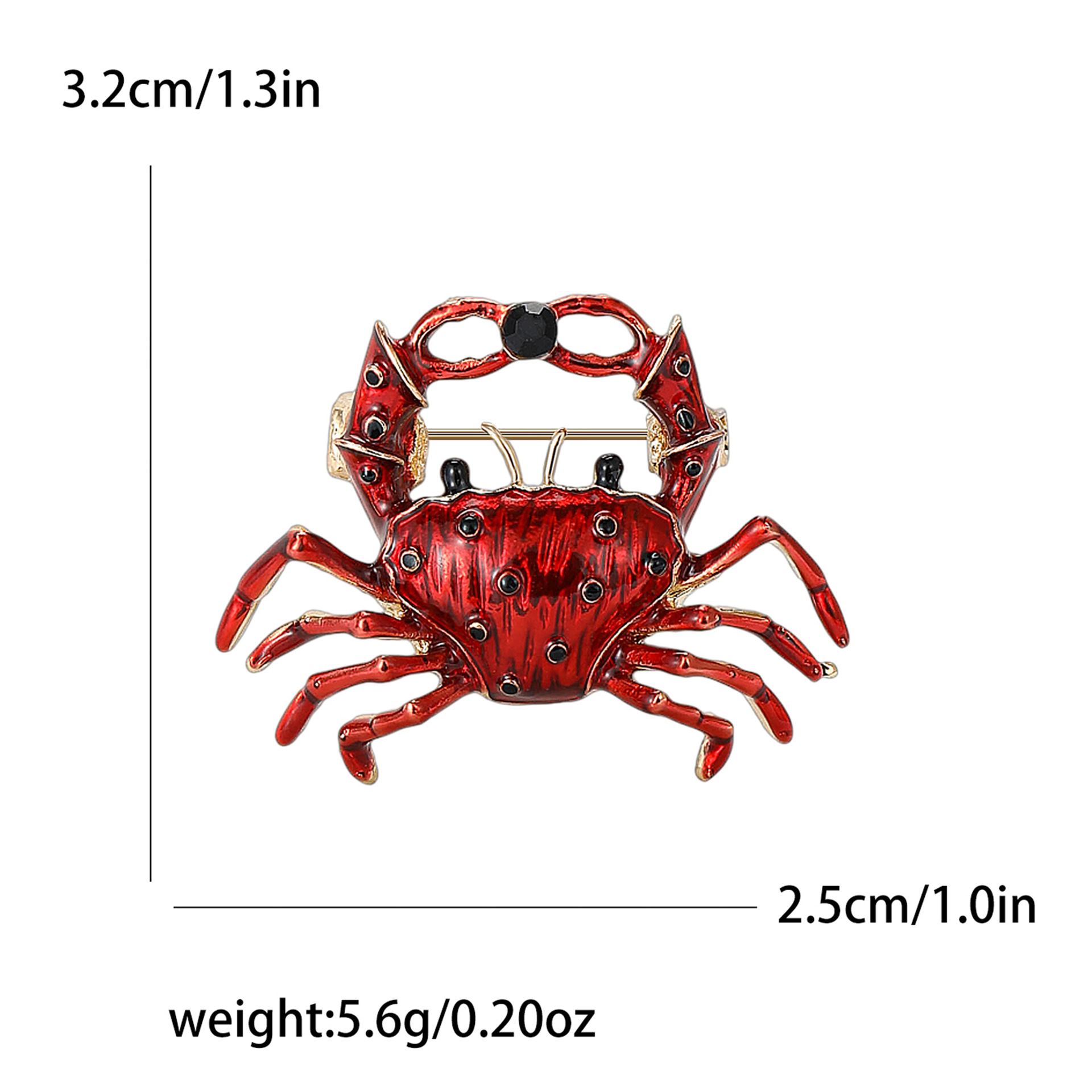 Corsage, Brooches Classification Lady Korean Style Pin Crab Alloy Enamel Women's Unisex Corsage Brooches