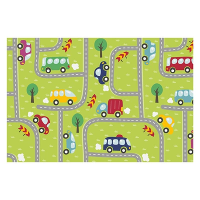 Floor Mat for Children's Room, Avtomobil döşəmə paspasları - green-bottom-car-400mm600mm