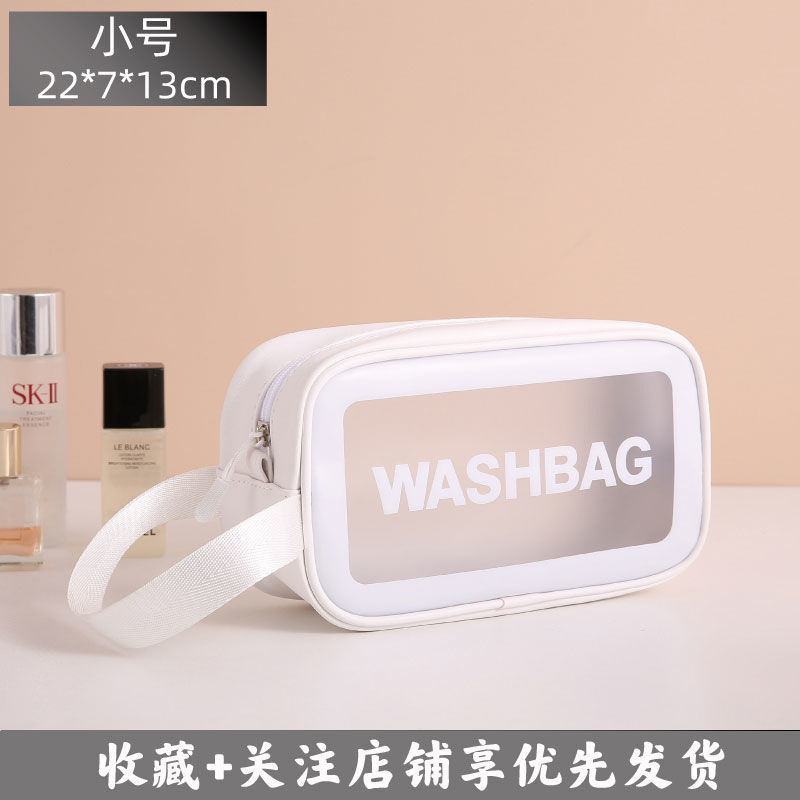 Super fuego versión coreana de la bolsa de almacenamiento de estilo ins bolsa de cosméticos de gran capacidad para viajes de negocios bolsa de lavado impermeable transparente