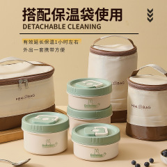 Factory direct selling stainless steel lunch box portable insulated lunch box for students and office workers Japanese style Amazon 304 lunch box