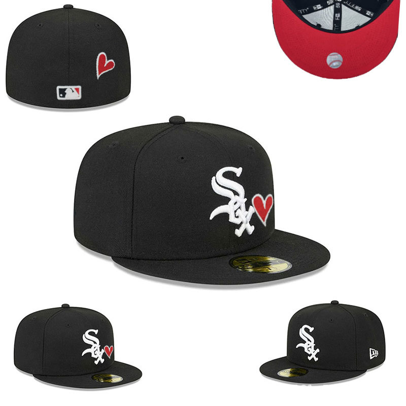 2024 nuevo estilo comercio exterior al por mayor SOX gorra de béisbol completamente sellada gorra de hip hop completamente cerrada para parejas de hombres y mujeres gorra de visera