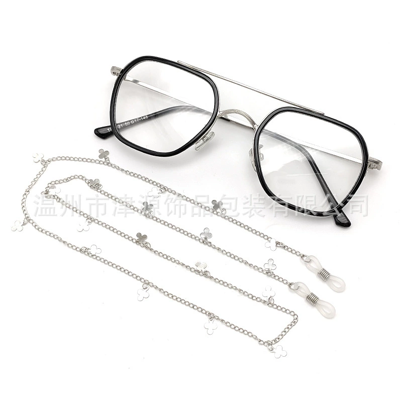 Металлическая цепочка для очков медная цепочка Серебряный маленький цветок модная цепочка на шею аксессуары для очков Аксессуары Солнцезащитные очки компаньон сейчас