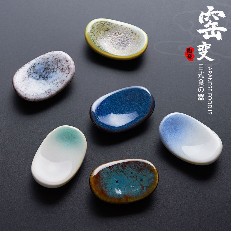 Japanese-style ceramic kiln change tableware chopsticks rack vintage restaurant hotel home creative chopsticks holder storage rack spoon pillow
