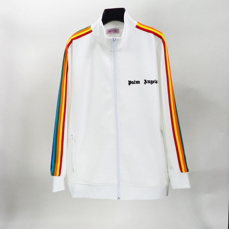 天使のズボン虹のストライプのリボンのジャケットのアルファベットのスーツの制服のコートのリボンのカジュアルなズボンの外国貿易|undefined