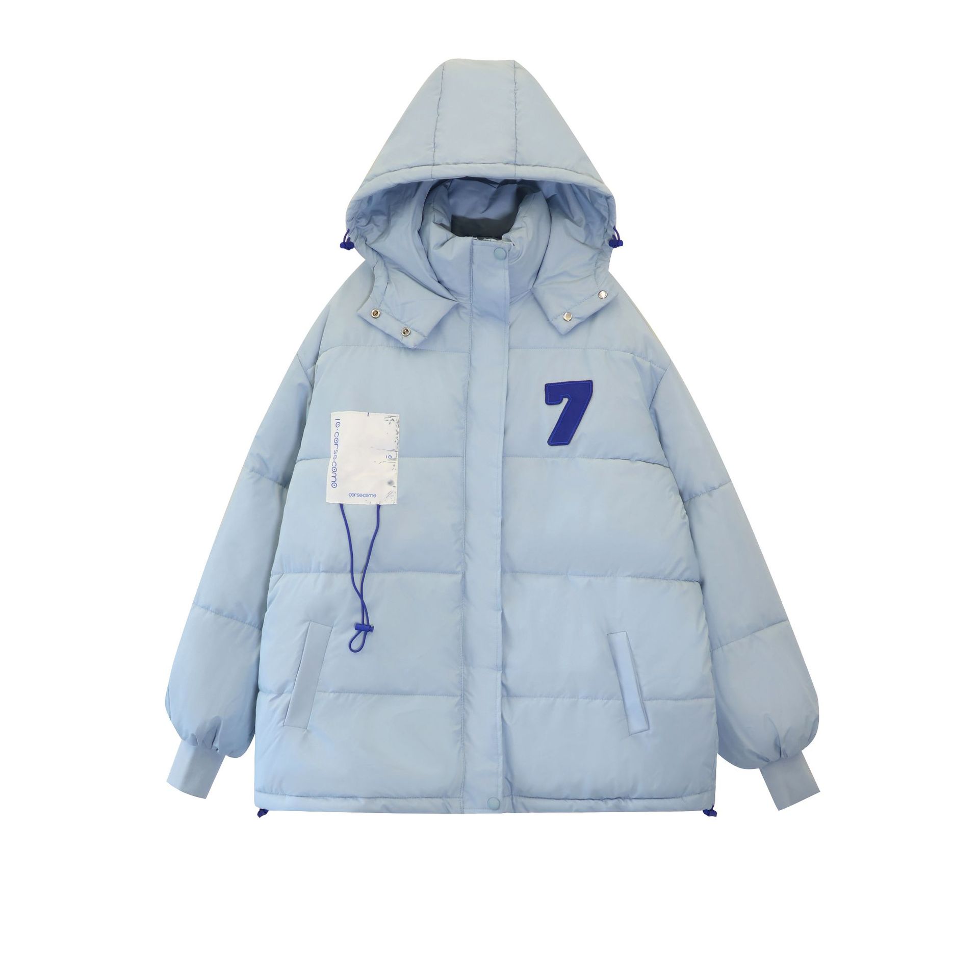 Nueva chaqueta de algodón encapuchada de invierno hembra de 2025 ropa de pan coreana pequeña chaqueta de algodón grande suelta image 5