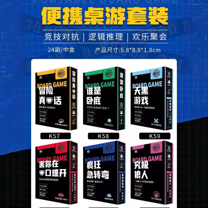 Board Game Portable Edition Party Is You Truth Adventure Who Is Undercover Dark Board Game