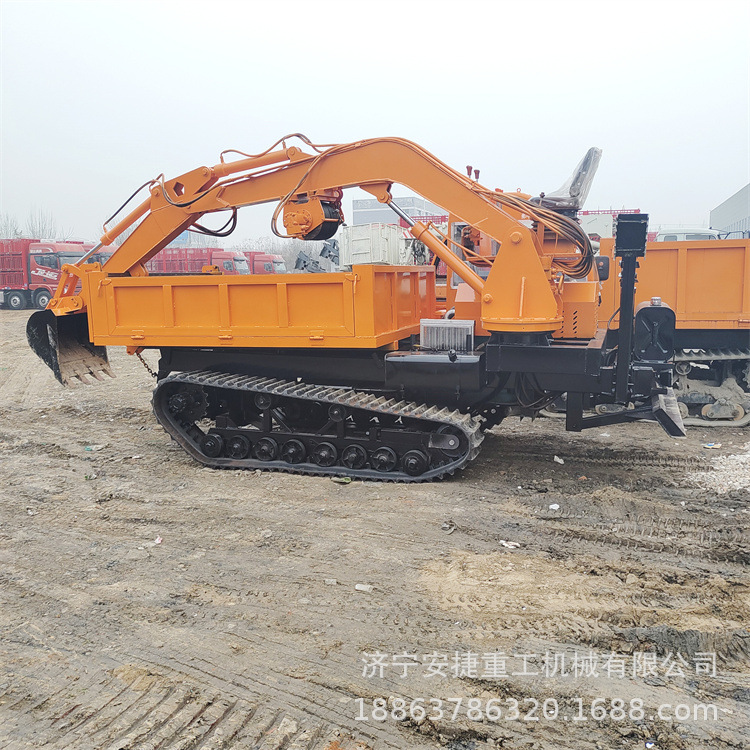8吨履带随车挖 双顶自卸履带随车挖 采石 挖沙 挖土运输随车挖机