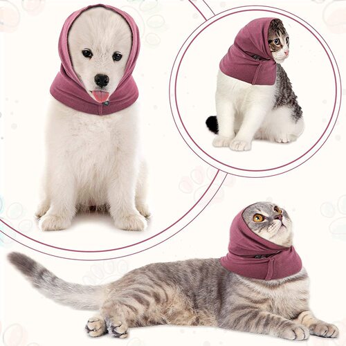 Cat and dog grooming earmuffs, anti-noise, ear muffs, neck scarf, warm, decompressive, anti-stress, soothing headgear, pet scarf