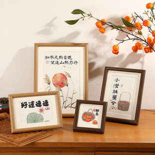 Photo Frame Wholesale 6inch Photo Frame Display 5-Inch 7-Inch 8inch 10inch A4 Creative Simple Arc Wooden Puzzle Picture Frame
