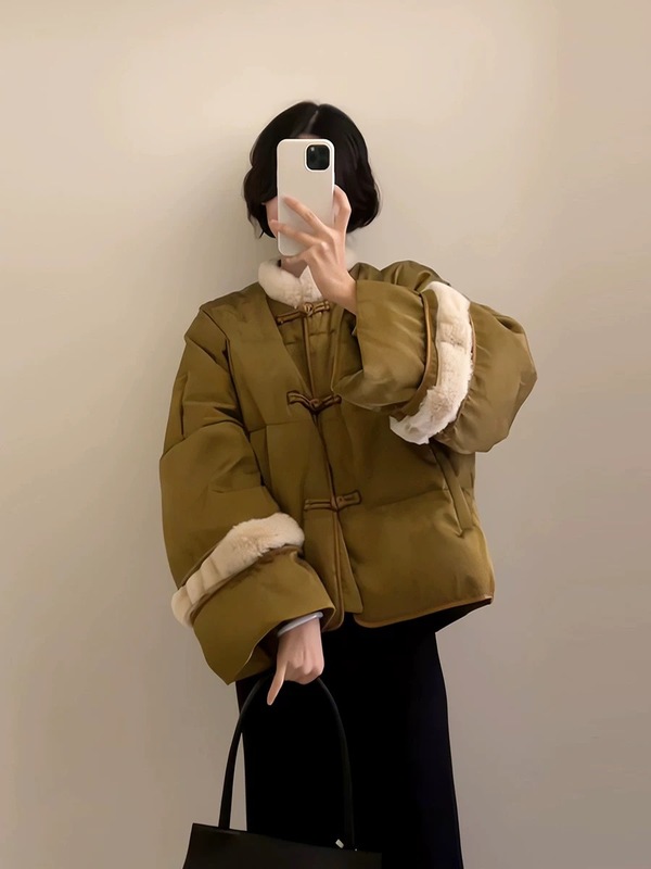 924-27  爱了爱了一眼就喜欢的新中式国风90白鸭绒羽绒服外套|undefined
