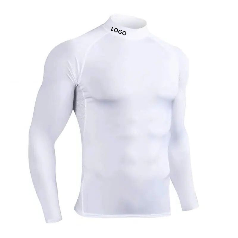 Other T-shirt Mock Neck Long Sleeve White
