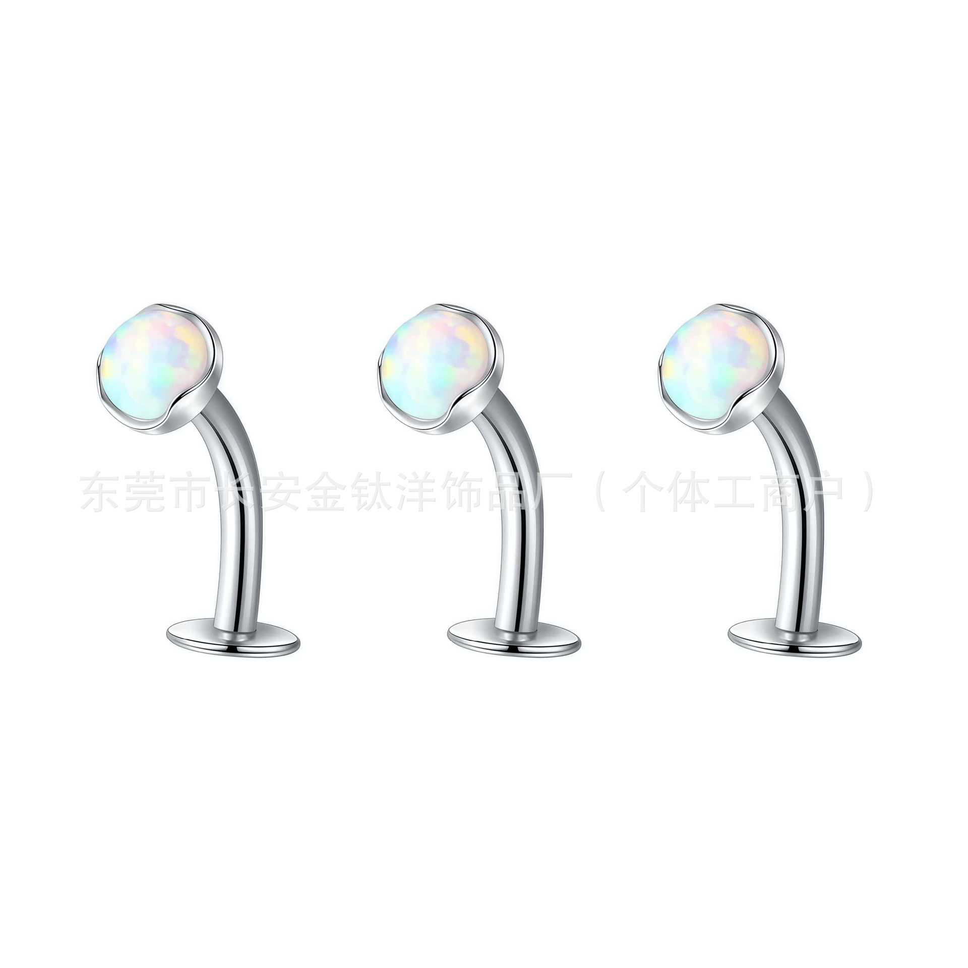 Pointed titanium steel lip stud product view