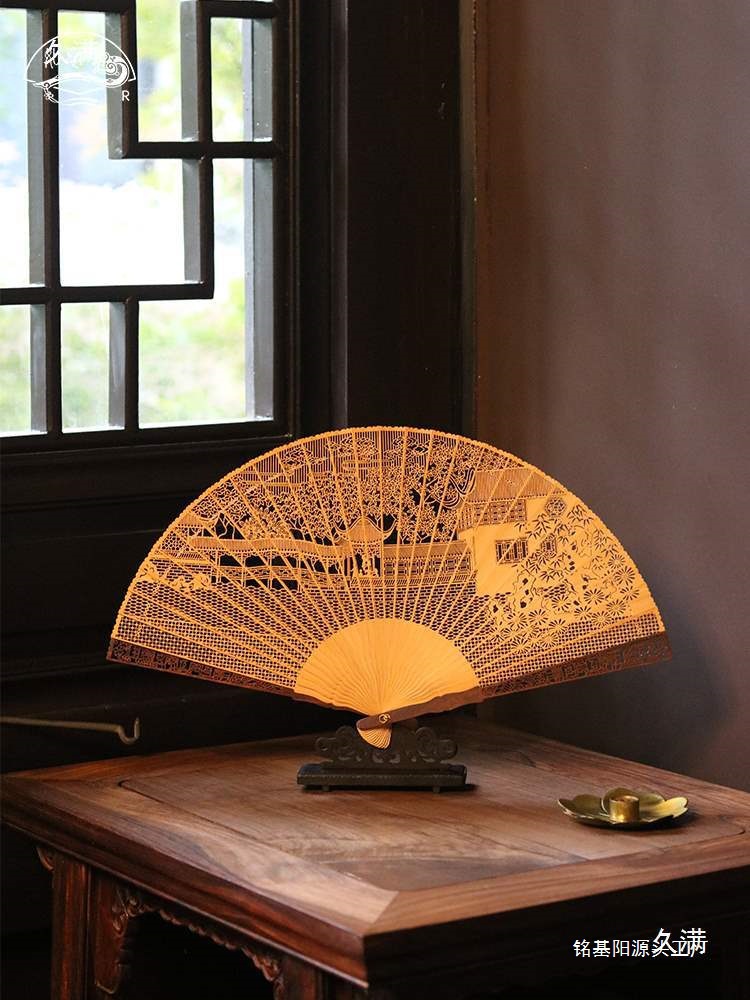 拙政园苏州檀香扇礼品扇苏州特产旅游景点文创苏扇风扇子折扇