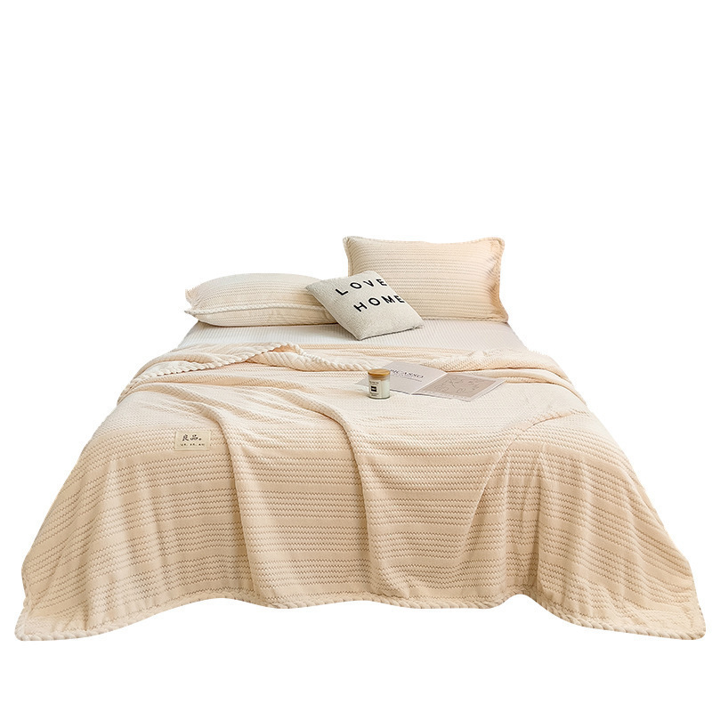 Invierno de invierno de leche mantas de peluche, mantas de siesta de oficina, mantas de sofá, mantas de peluche de coral, cuatro estaciones