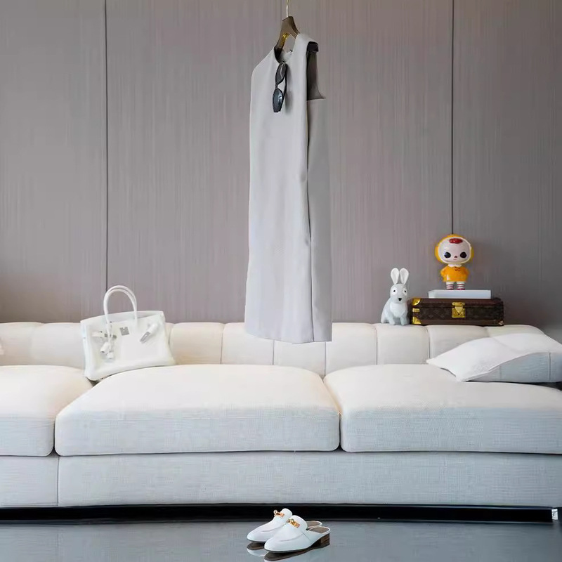 For simple and elegant daily dress ~ JIN mouth cotton plain ~ sleeveless vest dress 2024 summer skirt