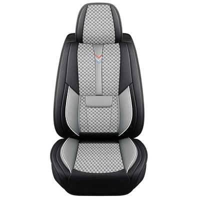Seven-Seater Universal Seat Cover | Seat cushion, seat cover - 8-seats-customized-gray-black